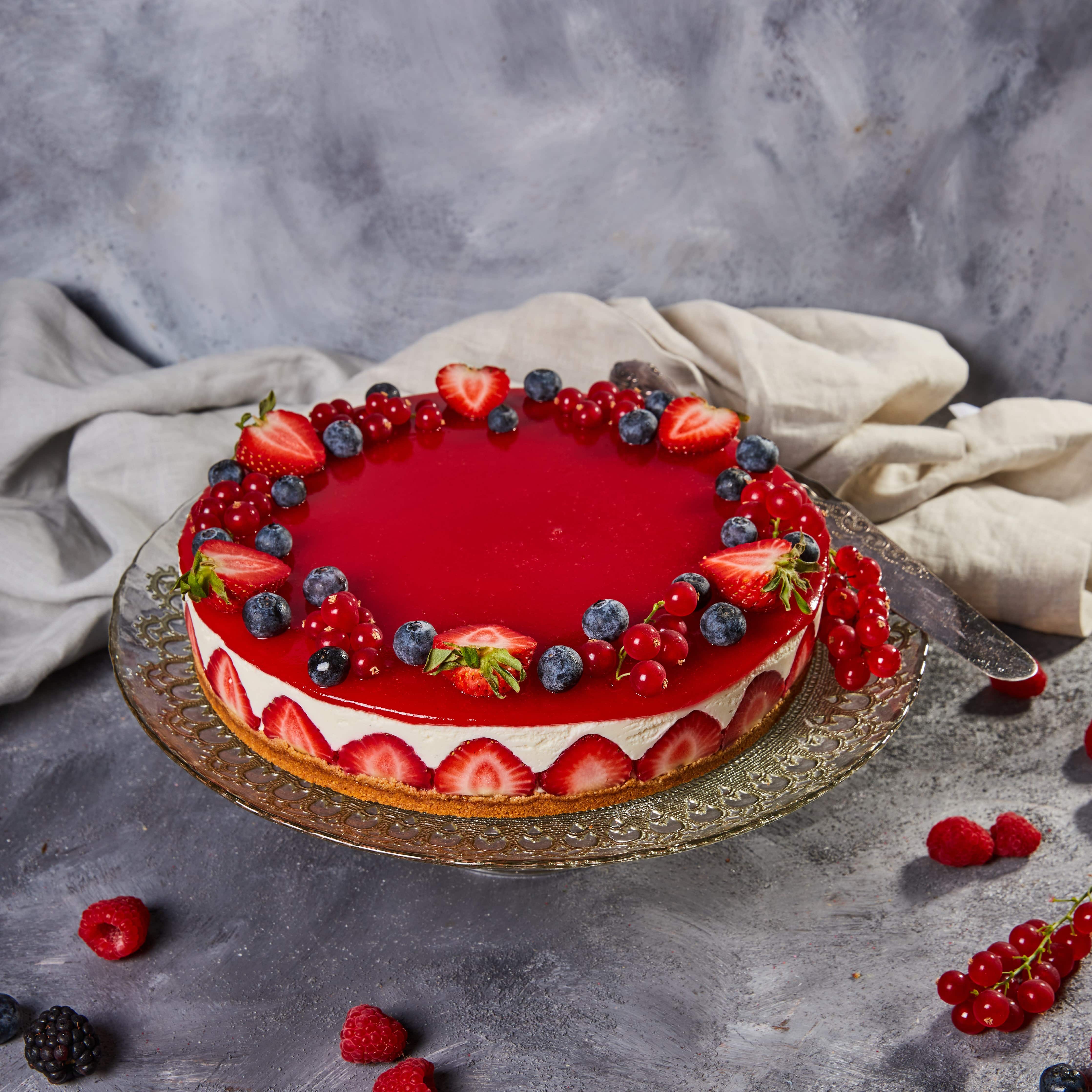 Strawberry Ricotta Cheesecake
