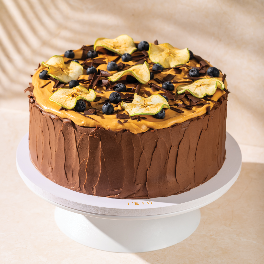 Chocolate Caramel Apple Cake