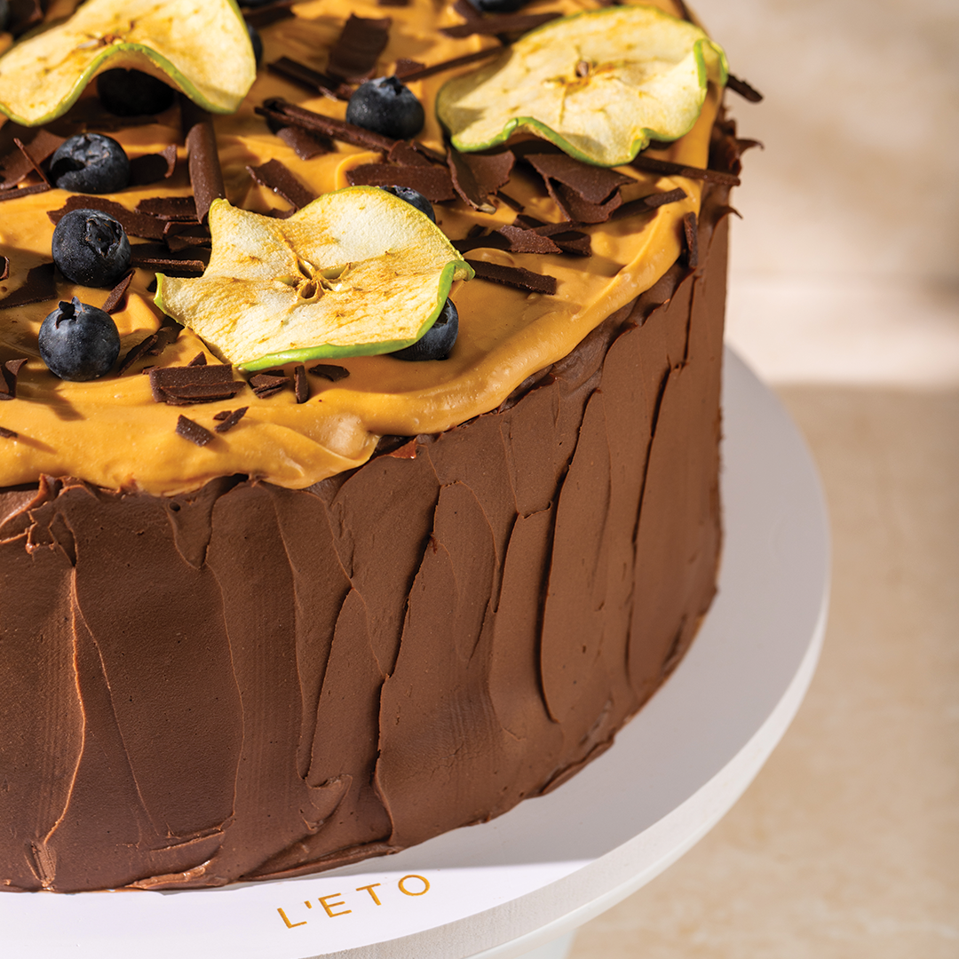 Chocolate Caramel Apple Cake