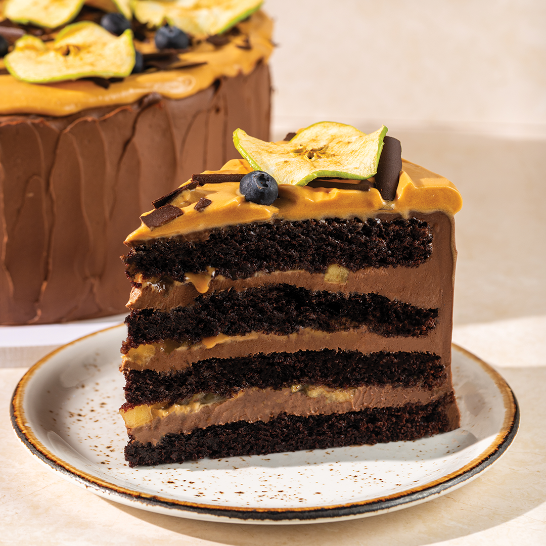 Chocolate Caramel Apple Cake