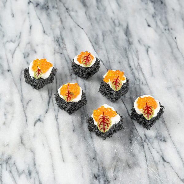 Charcoal Cafone with Caviar