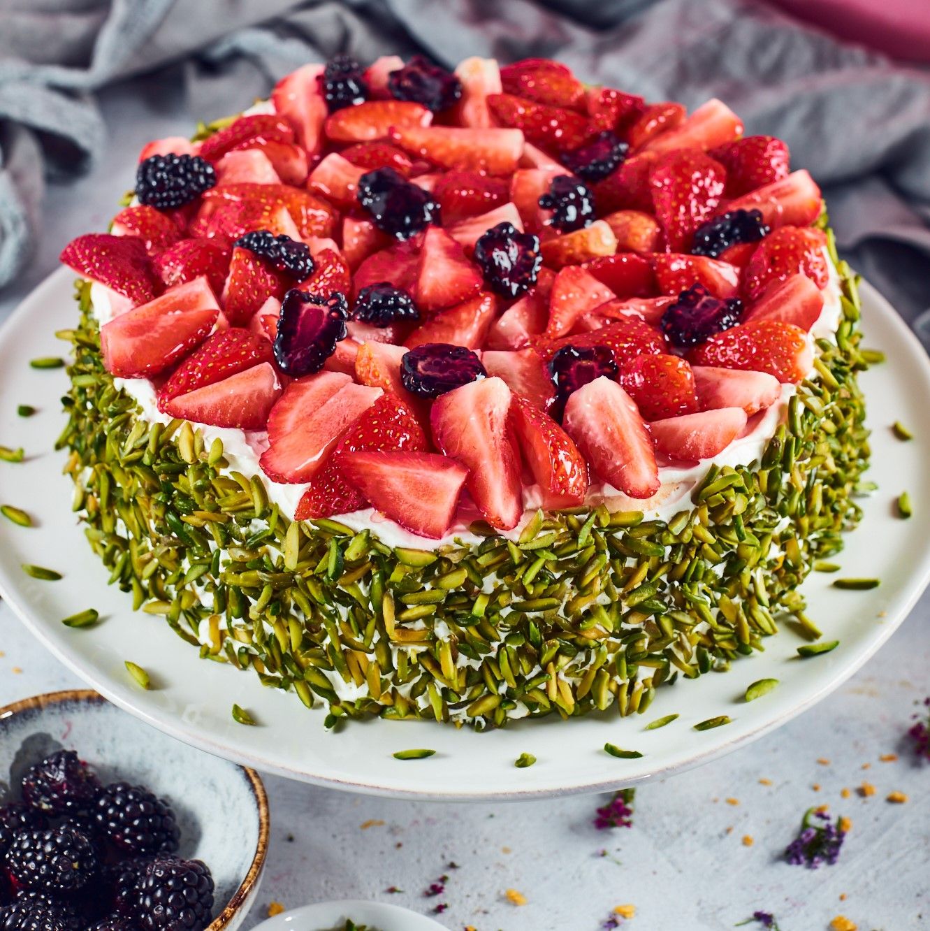 Baked Strawberry Cheesecake