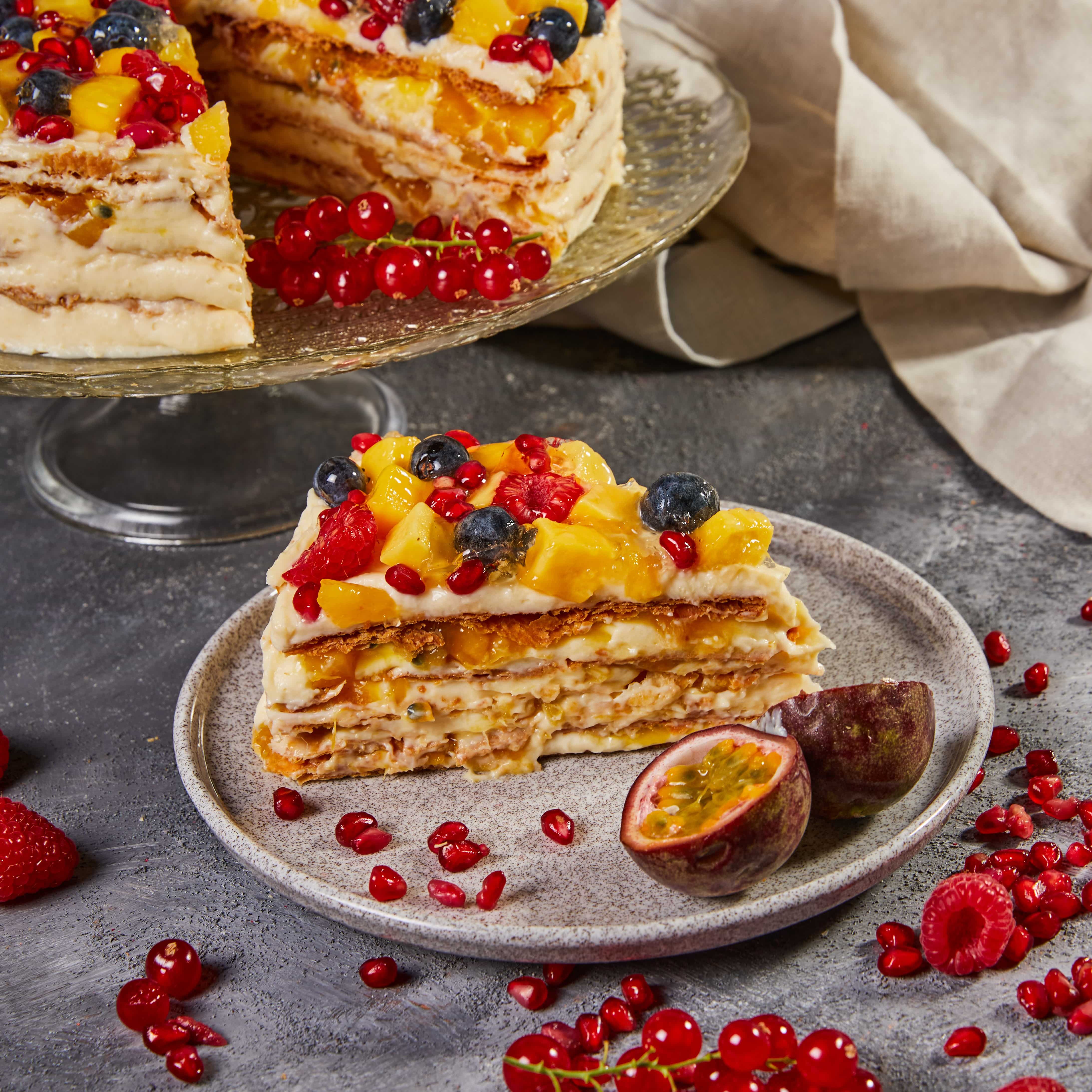 Mango & Passionfruit Napoleon