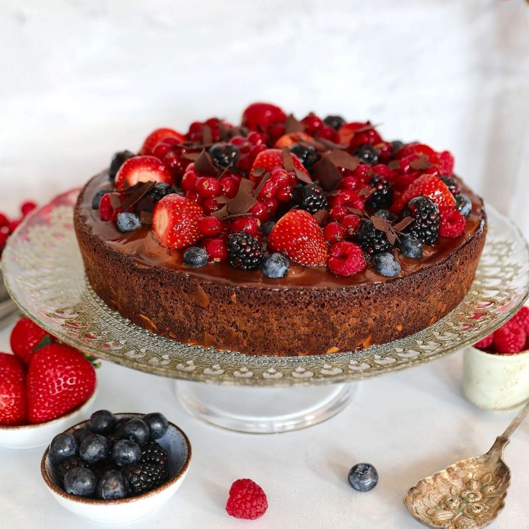 Gluten Free Caprese Chocolate Almond  Cake