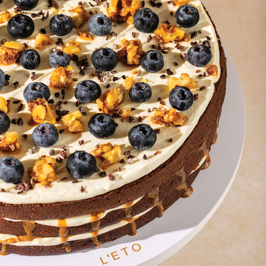 Flourless Chocolate Caramel Walnut Cake